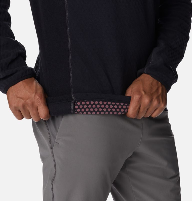 Men's Outdoor Tracks Half Zip Fleece Pullover, Color: Black, City Grey, image 5