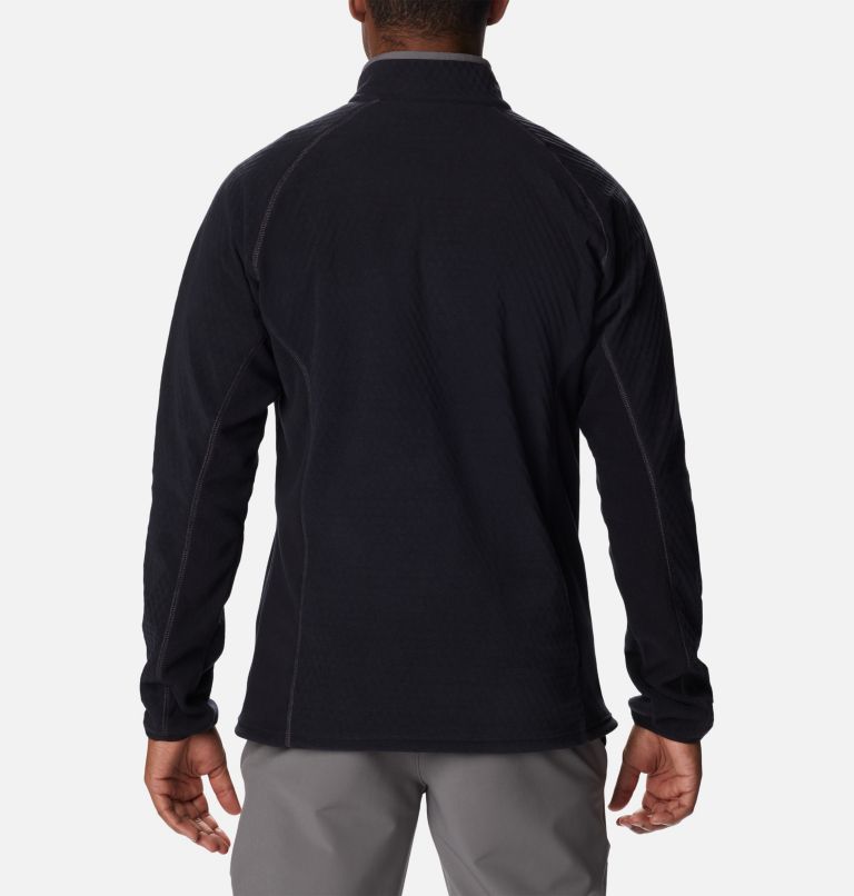 Men's Outdoor Tracks Half Zip Fleece Pullover, Color: Black, City Grey, image 2