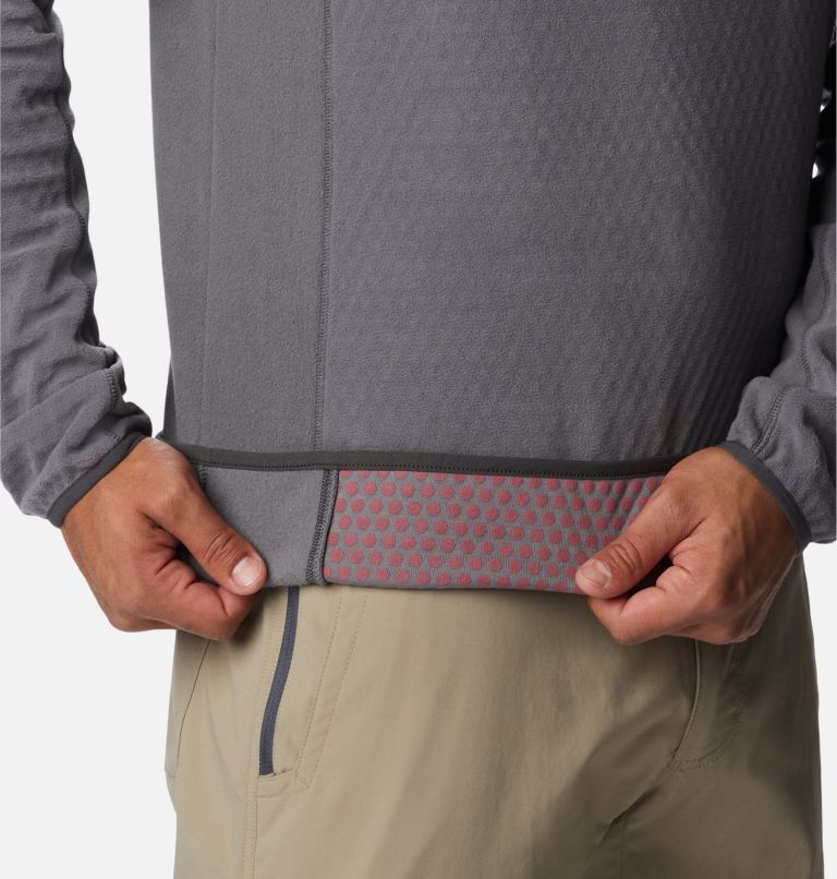 Thumbnail: Men's Outdoor Tracks Half Zip Fleece Pullover, Color: City Grey, Shark, image 5