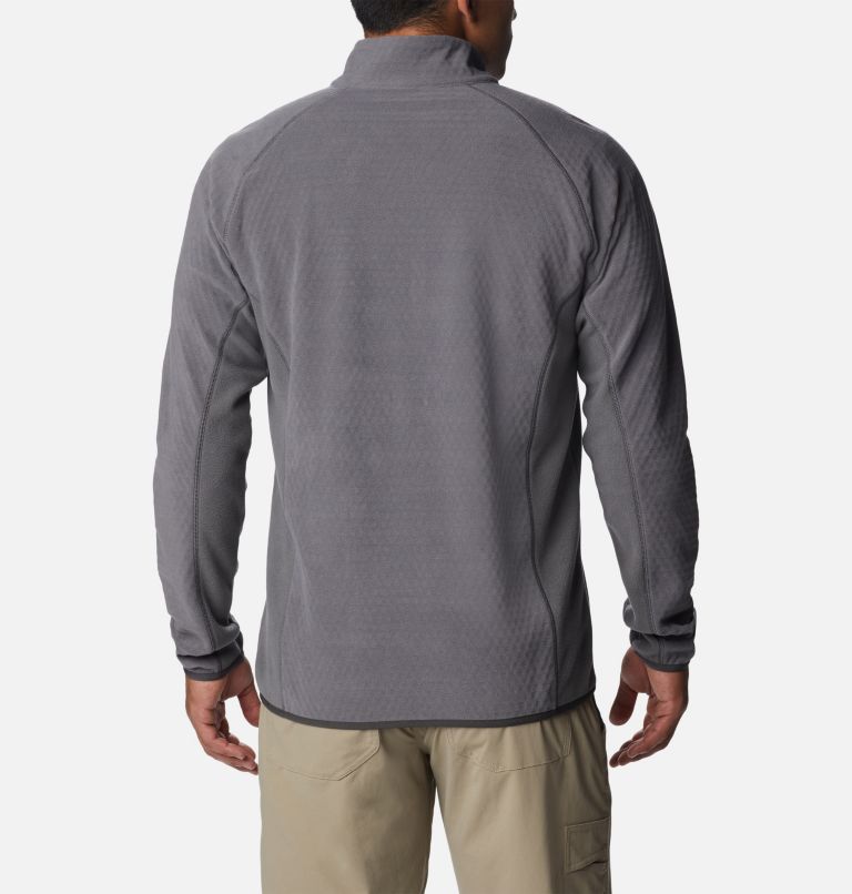 Thumbnail: Men's Outdoor Tracks Half Zip Fleece Pullover, Color: City Grey, Shark, image 2