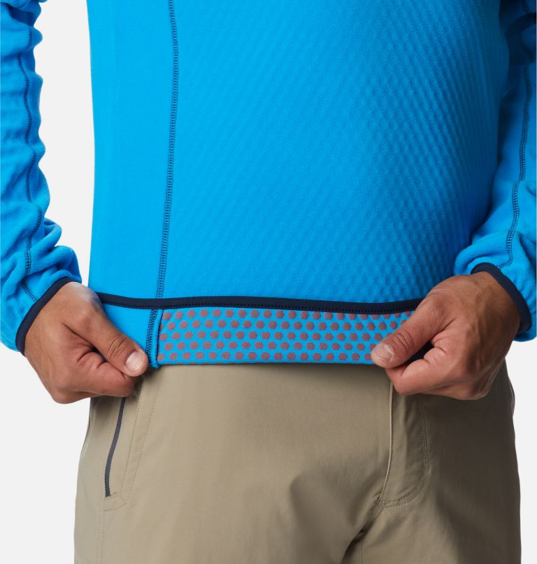 Men's Outdoor Tracks Half Zip Fleece Pullover, Color: Compass Blue, Collegiate Navy, image 5