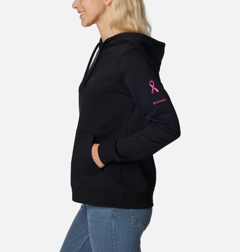 Thumbnail: Women's Tested Tough In Pink Hoodie, Color: Black TTIP Logo, image 3