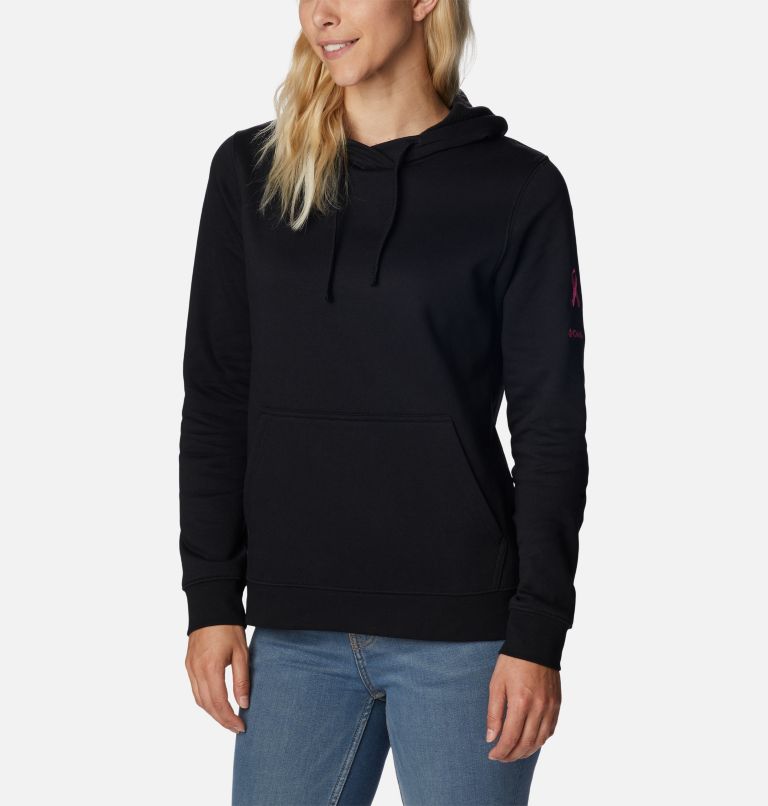 Thumbnail: Women's Tested Tough In Pink Hoodie, Color: Black TTIP Logo, image 5