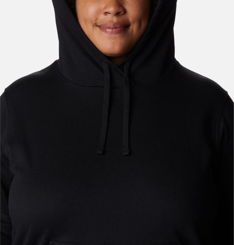 Thumbnail: Women's Tested Tough In Pink Hoodie - Plus Size, Color: Black TTIP Logo, image 4