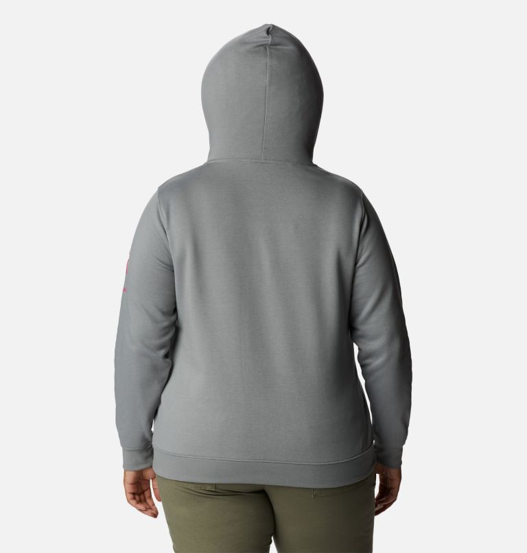 Thumbnail: Women's Tested Tough In Pink Hoodie - Plus Size, Color: Light Grey Loveis TTIP Logo, image 2