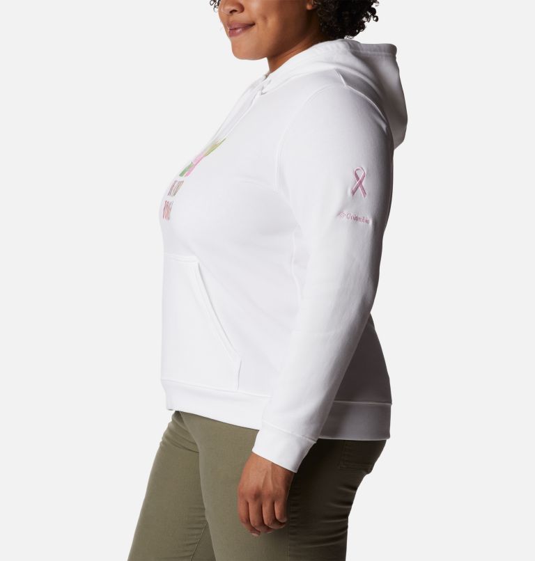 Women's Tested Tough In Pink Hoodie - Plus Size, Color: White Loveis TTIP Logo, image 3