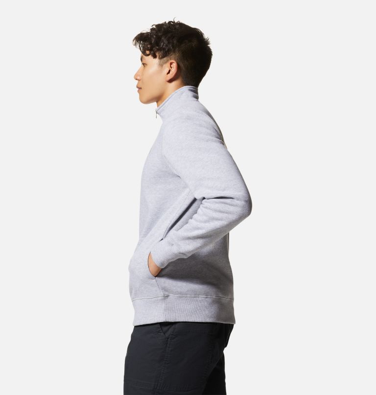 Men's MHW Logo 1/2 Zip, Color: Hardwear Grey Heather, image 3