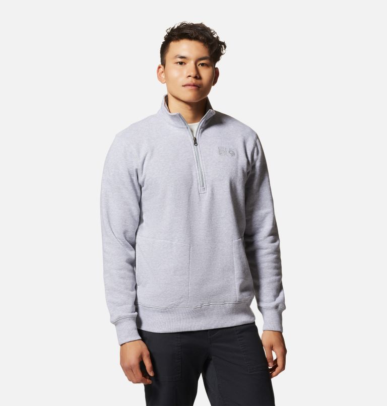Men's MHW Logo 1/2 Zip, Color: Hardwear Grey Heather, image 5