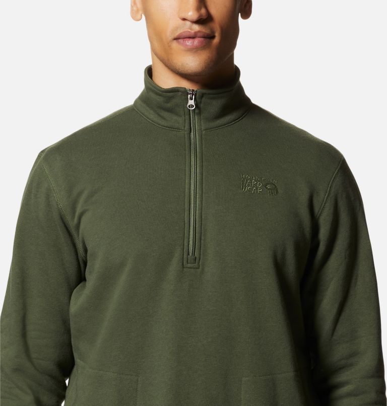 Men's MHW Logo 1/2 Zip, Color: Surplus Green, image 4