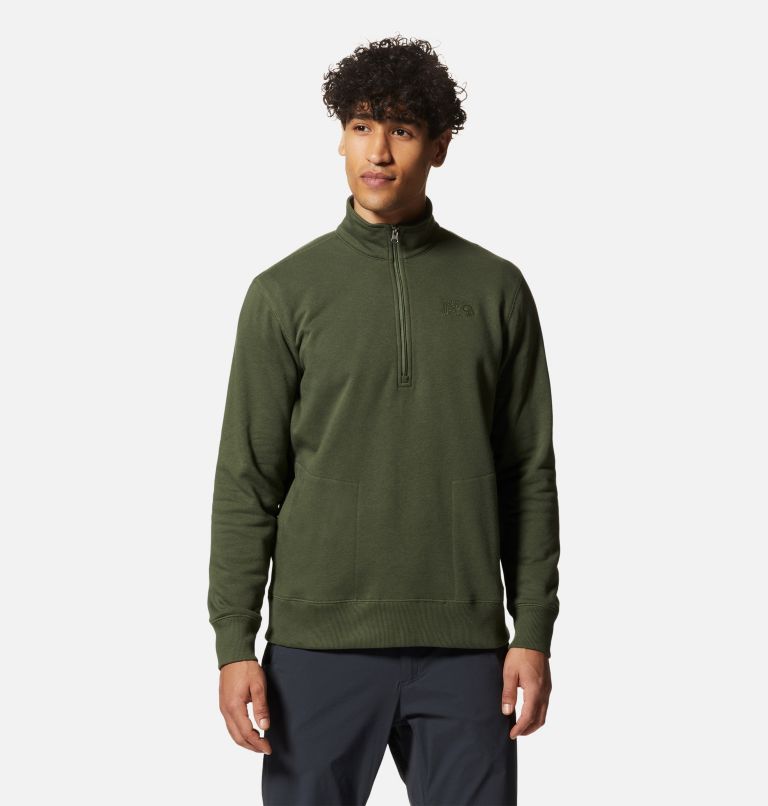 Men's MHW Logo 1/2 Zip, Color: Surplus Green, image 5