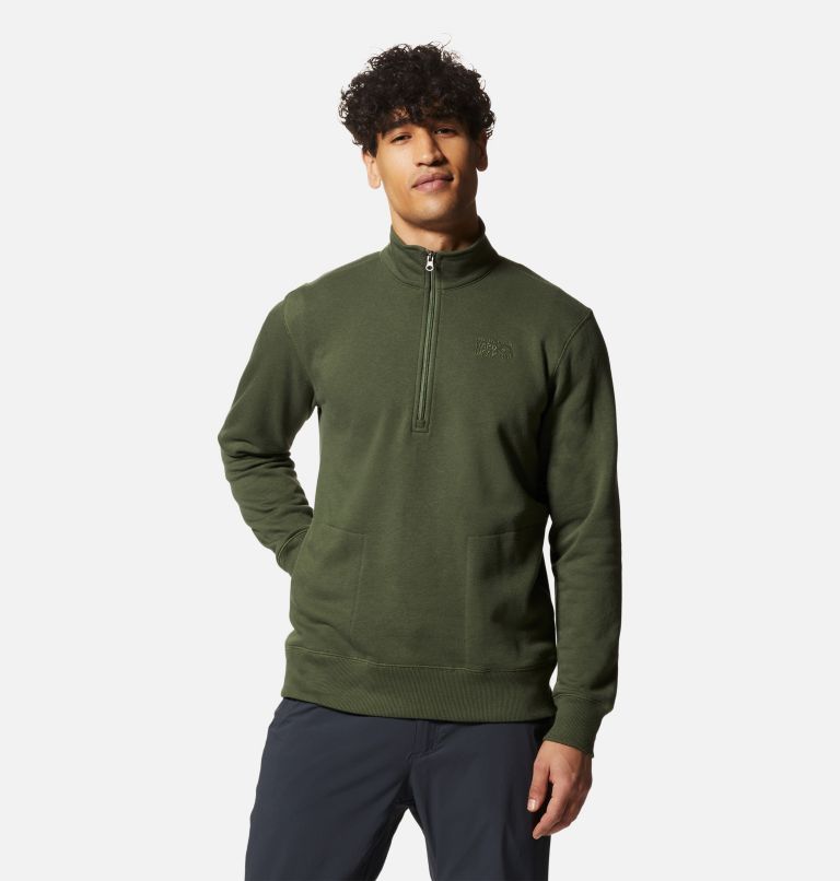Men's Pro Quarter Zip Sweatshirt Dark Green
