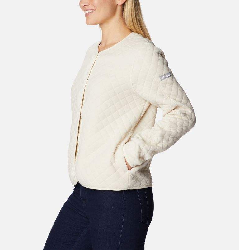 Women's Columbia Lodge Quilted Cardigan, Color: Chalk, image 3