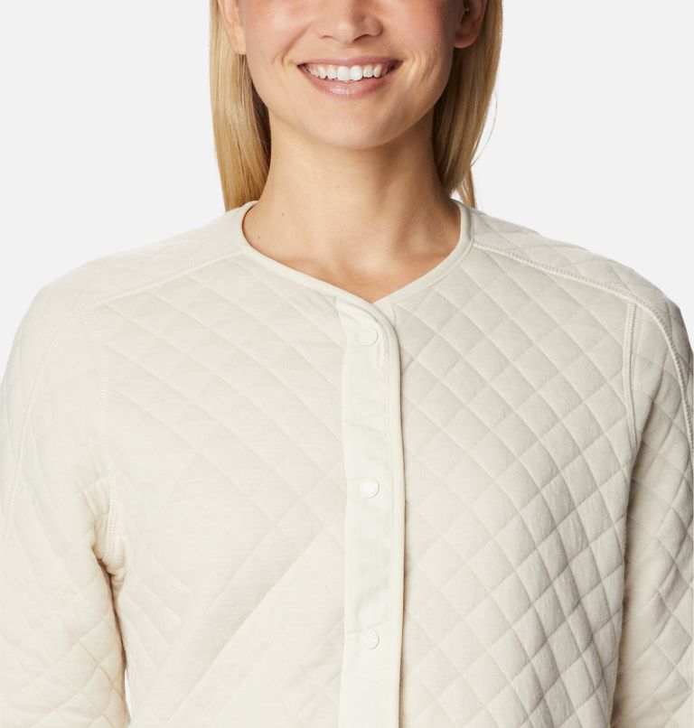 Women's Columbia Lodge Quilted Cardigan, Color: Chalk, image 4