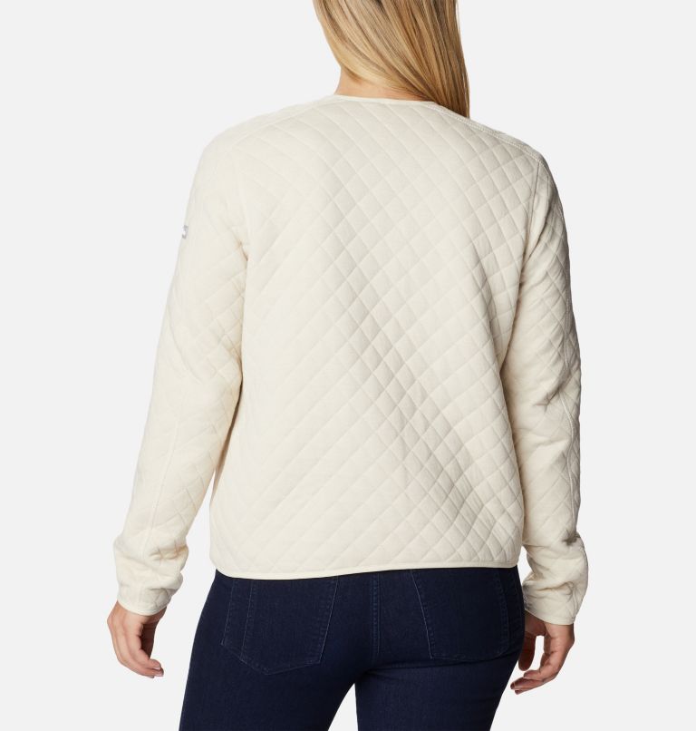 Thumbnail: Women's Columbia Lodge Quilted Cardigan, Color: Chalk, image 2