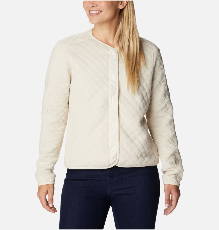 Thumbnail: Women's Columbia Lodge Quilted Cardigan, Color: Chalk, image 1