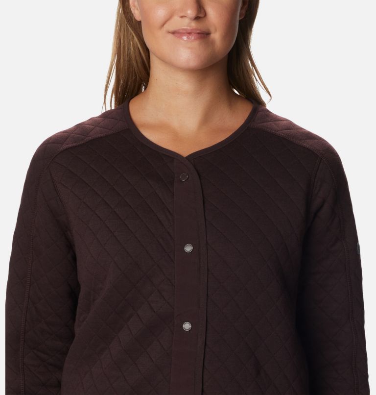 Thumbnail: Women's Columbia Lodge Quilted Cardigan, Color: New Cinder, image 4