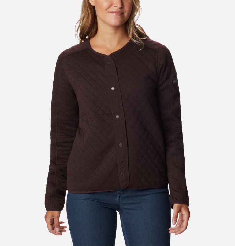 Women's Columbia Lodge Quilted Cardigan, Color: New Cinder, image 1
