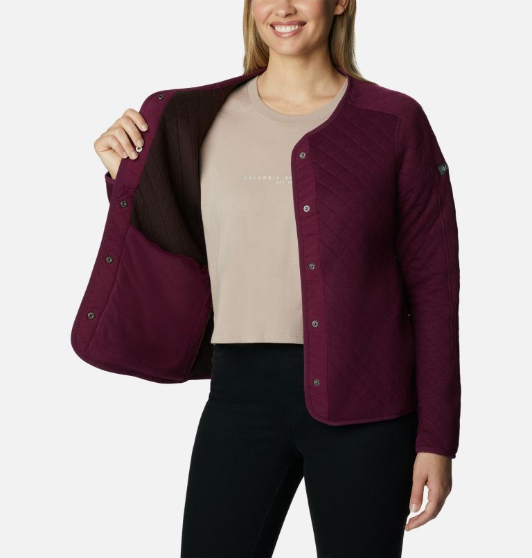 Women's Columbia Lodge Quilted Cardigan, Color: Marionberry, image 5