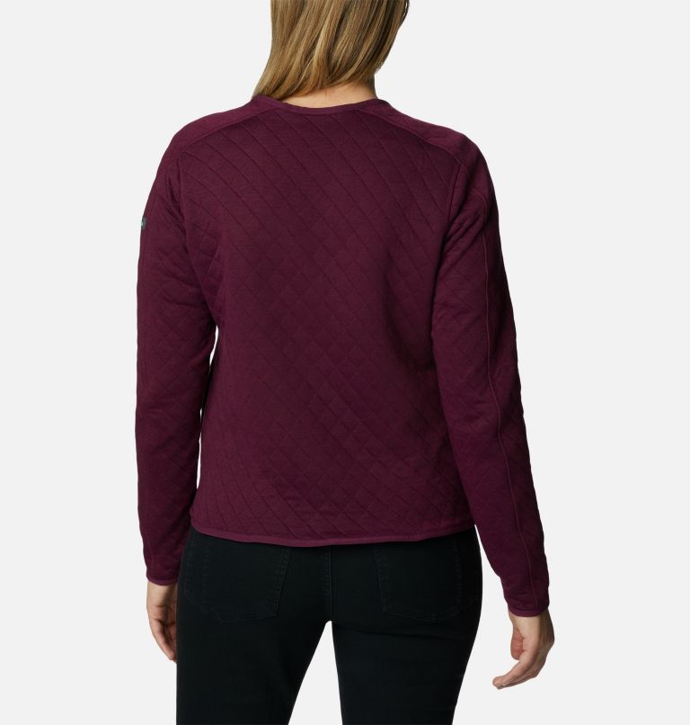 Thumbnail: Women's Columbia Lodge Quilted Cardigan, Color: Marionberry, image 2
