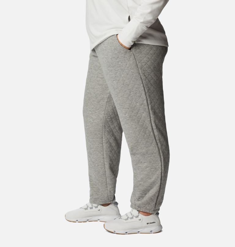Thumbnail: Women's Columbia Lodge Quilted Joggers - Plus Size, Color: Light Grey Heather, image 3