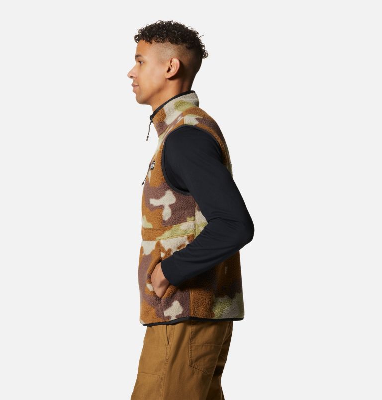 Men's HiCamp Fleece Vest, Color: Corozo Nut Pines Camo, image 3