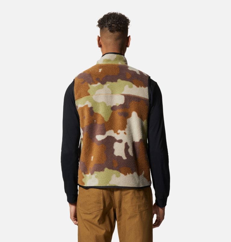 Men's HiCamp Fleece Vest, Color: Corozo Nut Pines Camo, image 2