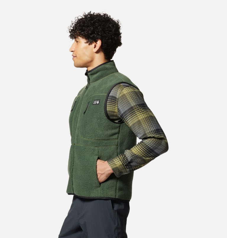 Thumbnail: Men's HiCamp Fleece Vest, Color: Surplus Green, image 3