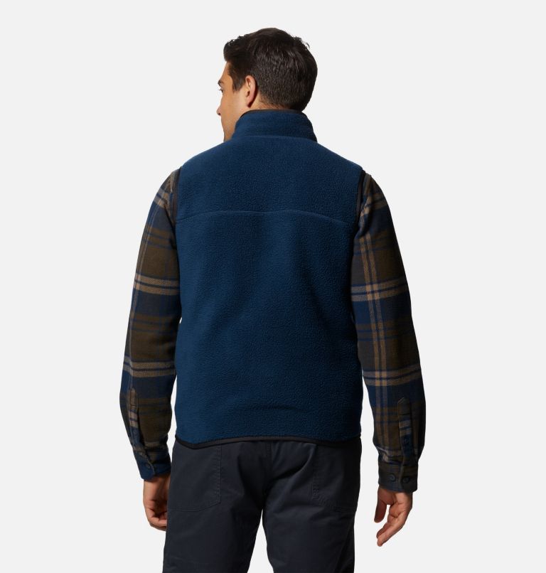 Navy blue fleece vest mens sale