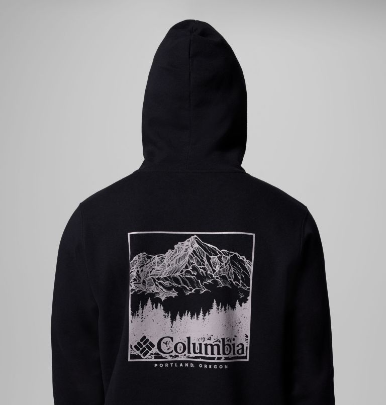 Men's Columbia Trek Graphic Hoodie, Color: Black, Meadowland, image 6