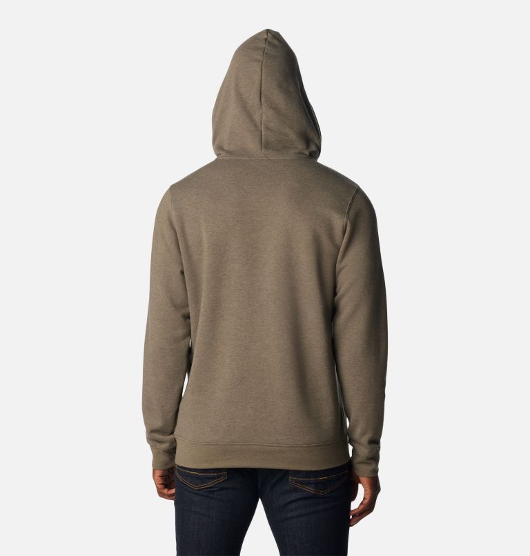 Thumbnail: Men's Columbia Trek Graphic Hoodie, Color: Charcoal Heather, Scripted Scene, image 2