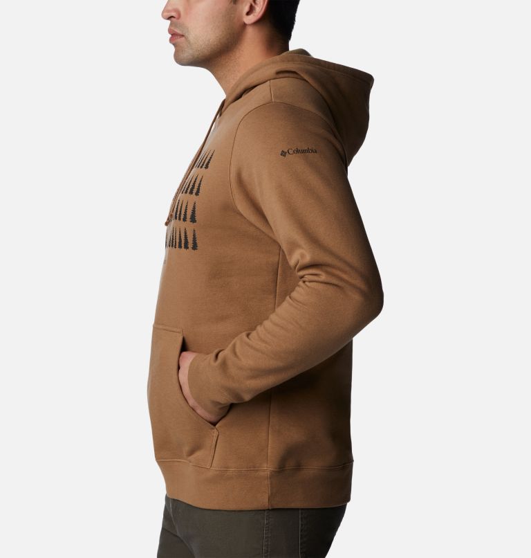 Men's Columbia Trek Graphic Hoodie, Color: Delta, Treeline Flag Graphic, image 3