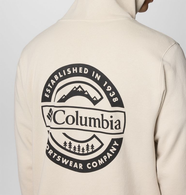 Men's Columbia Trek Graphic Hoodie, Color: Dark Stone, Button Badge, image 6