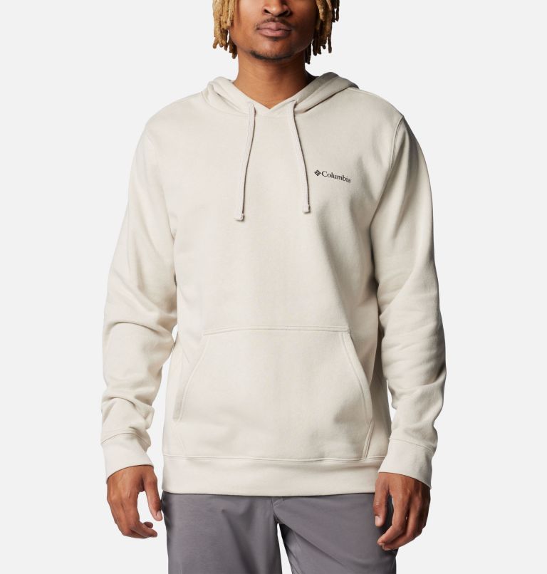 Men's Columbia Trek Graphic Hoodie, Color: Dark Stone, Button Badge, image 1