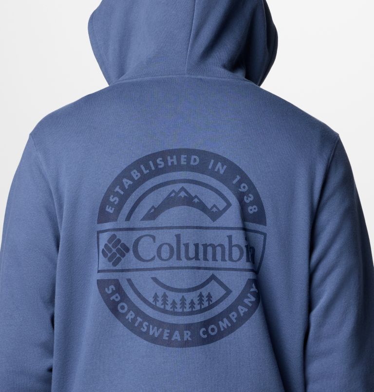 Men's Columbia Trek Graphic Hoodie, Color: Dark Mtn Button Badge, image 6