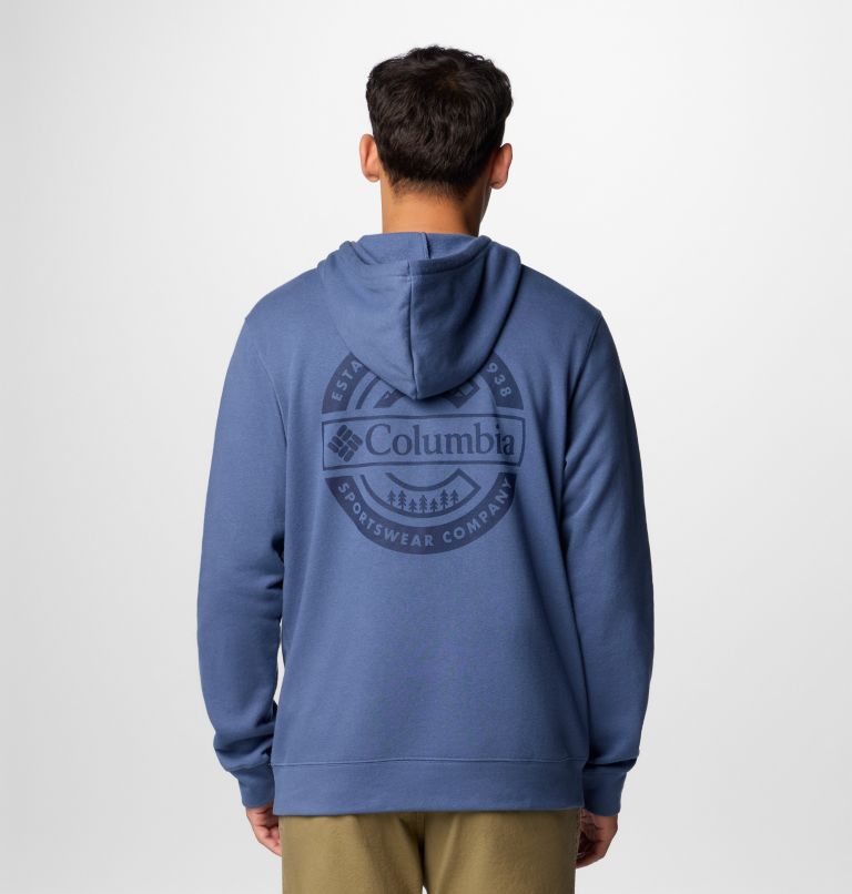 Men's Columbia Trek Graphic Hoodie, Color: Dark Mtn Button Badge, image 2