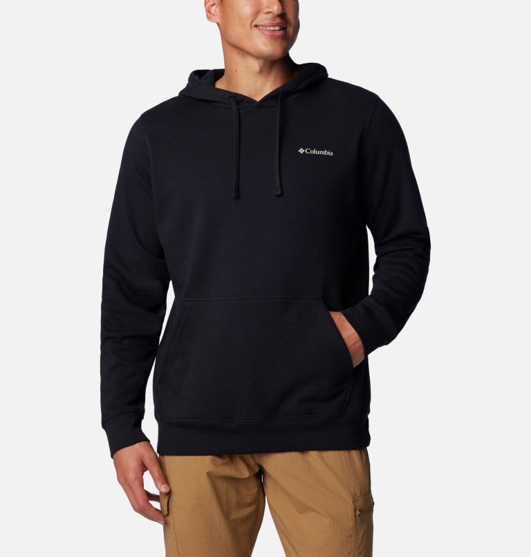 Men's Columbia Trek Graphic Hoodie, Color: Black, Mountain Air, image 2