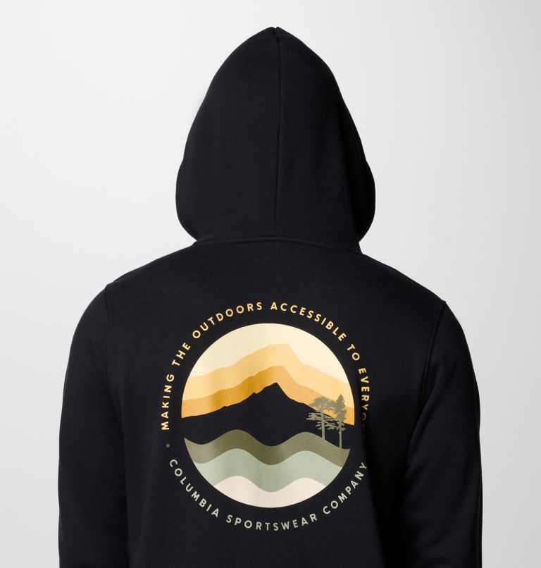 Hoodie Graphique Columbia Trek Homme, Color: Black, Circular Linescape, image 5