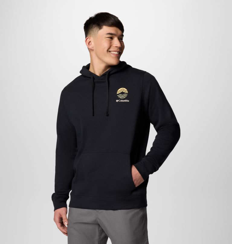 Hoodie Graphique Columbia Trek Homme, Color: Black, Circular Linescape, image 6