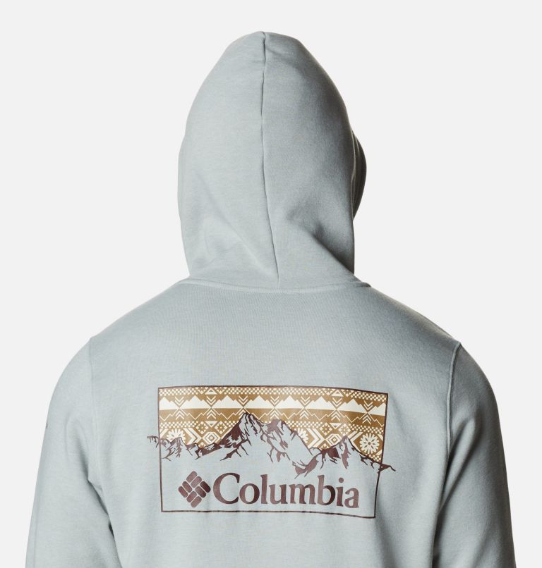 Thumbnail: Columbia Trek Graphic Hoodie, Color: Colm Grey Hthr, Checkered Range Graphic, image 5