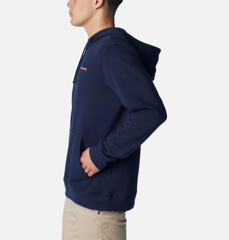 Men's Columbia Trek Graphic Hoodie, Color: Collegiate Navy, Mountain Air, image 3