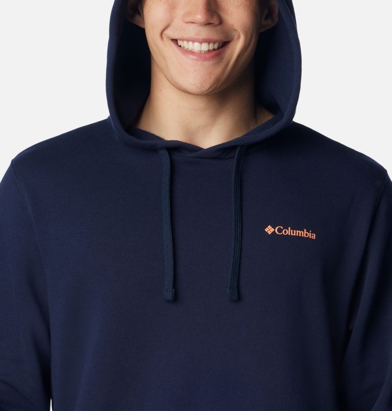 Men's Columbia Trek Graphic Hoodie, Color: Collegiate Navy, Mountain Air, image 4