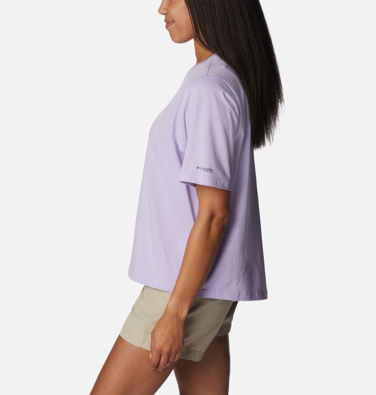 T-shirt décontracté PFG Bramley Bay Femme, Color: Soft Violet, Panga Palms Graphic, image 3