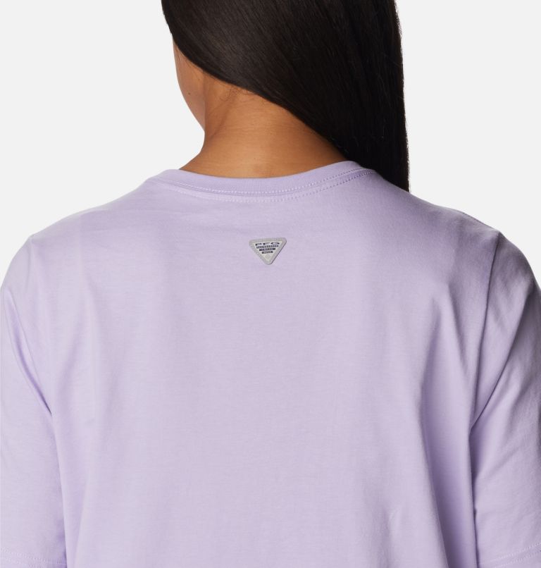 T-shirt décontracté PFG Bramley Bay Femme, Color: Soft Violet, Panga Palms Graphic, image 5