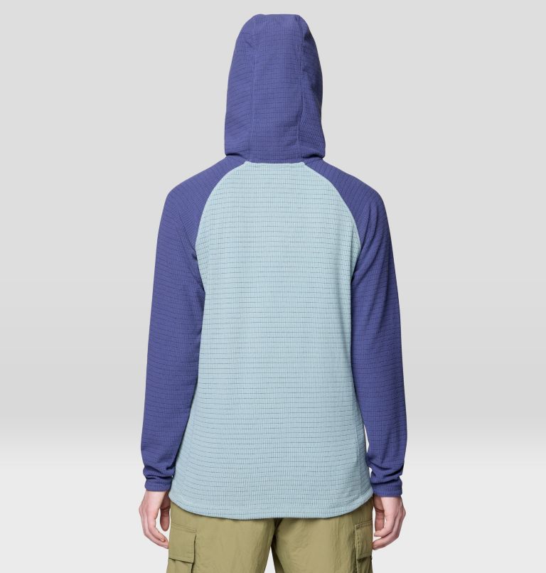 Women's Summit Grid Tunic Hoody, Color: Ice Shadow, Lapis Dusk, image 3
