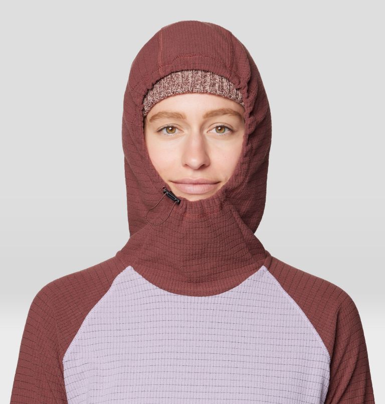 Women's Summit Grid Tunic Hoody, Color: Atmospheric, Bourbon Brown, image 5