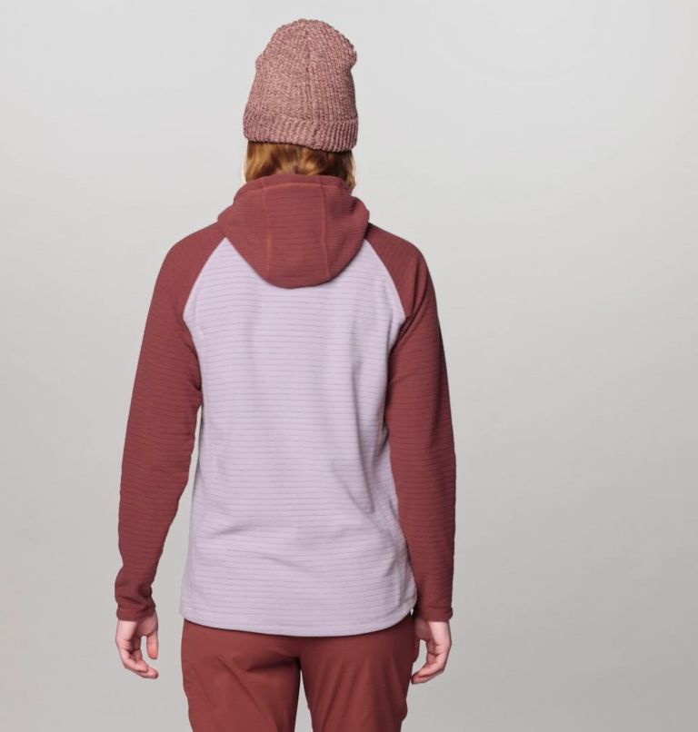Women's Summit Grid Tunic Hoody, Color: Atmospheric, Bourbon Brown
