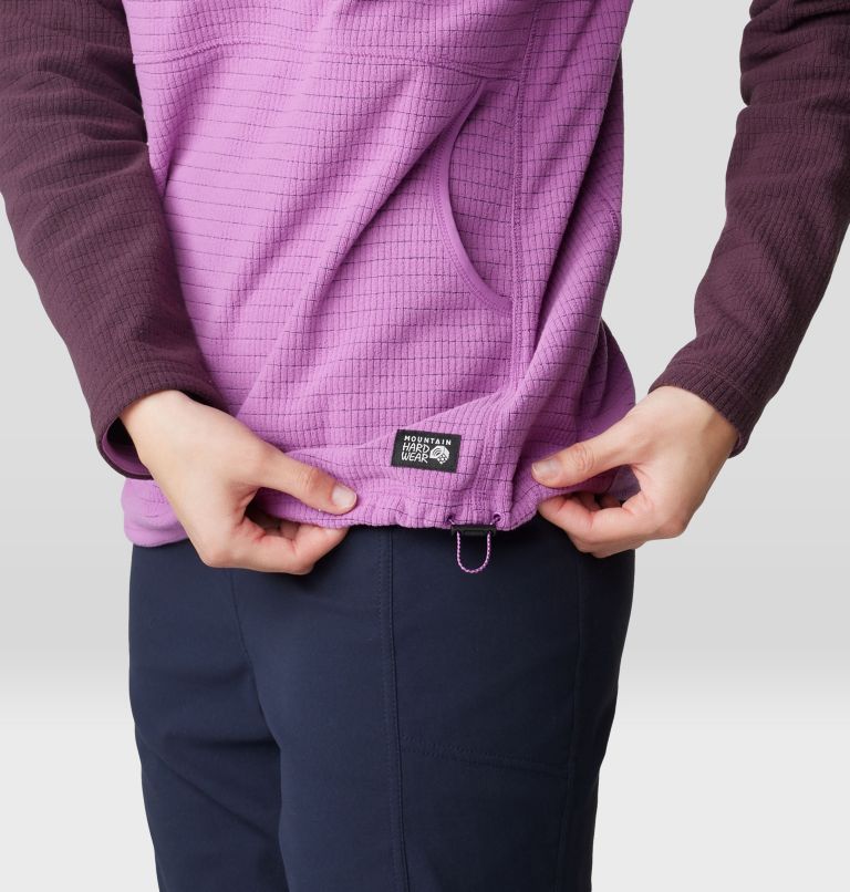 Women's Summit Grid Tunic Hoody, Color: Lilac Glow, Blackberry, image 5