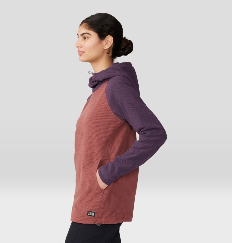 Women's Summit Grid Tunic Hoody, Color: Clay Earth/Blurple, image 3