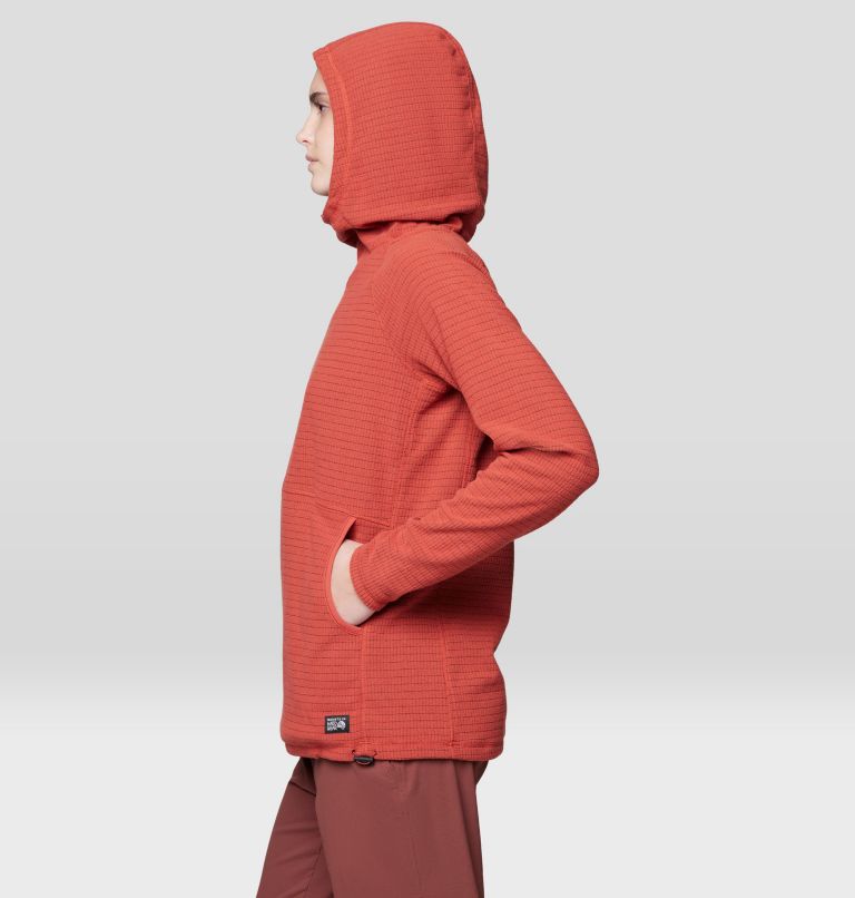 Women's Summit Grid Tunic Hoody, Color: Mars Red, image 3