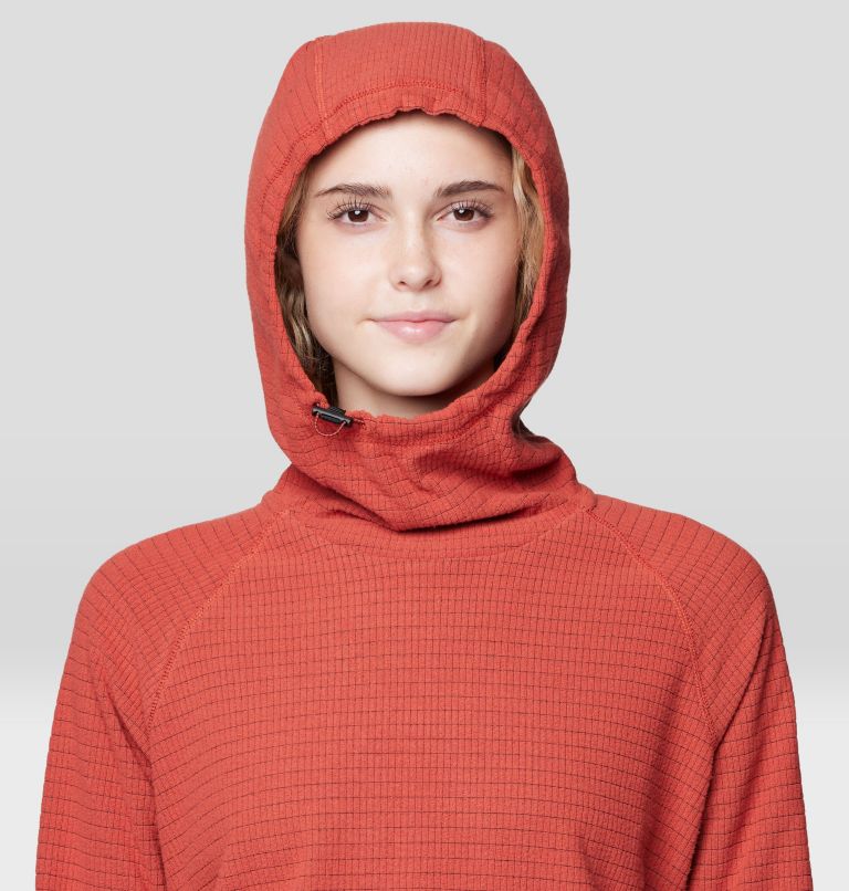 Women's Summit Grid Tunic Hoody, Color: Mars Red, image 4